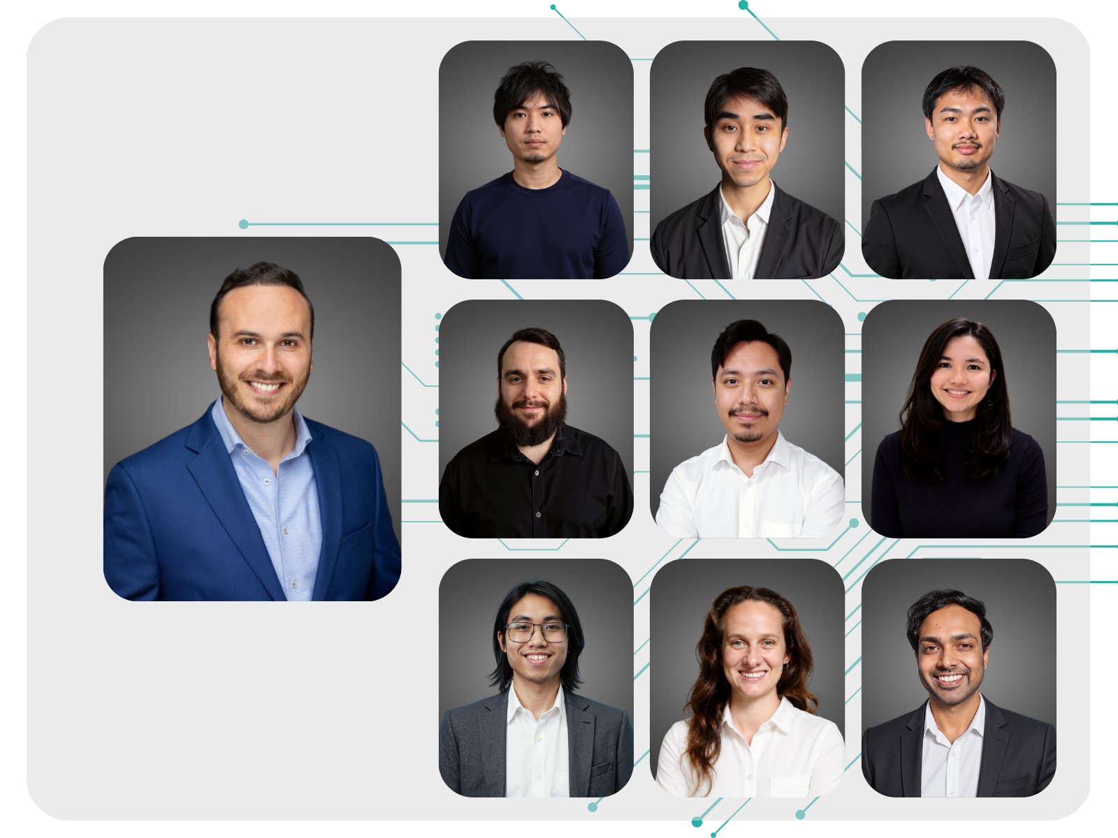 Team photo collage of CompuConnect employees